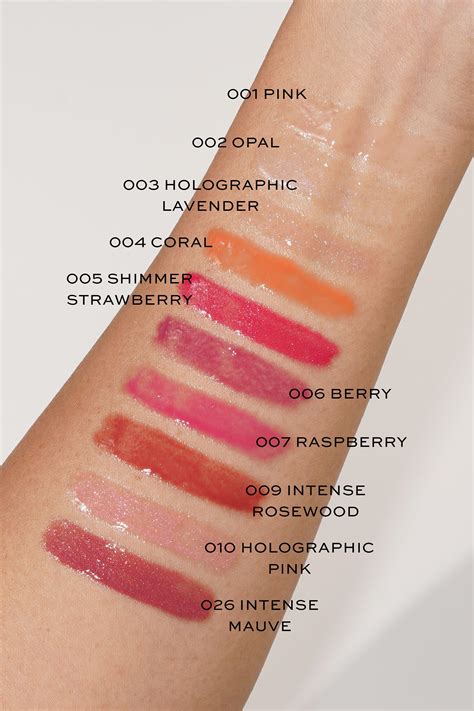 dior lip glow 新 色|Dior lip gloss color chart.